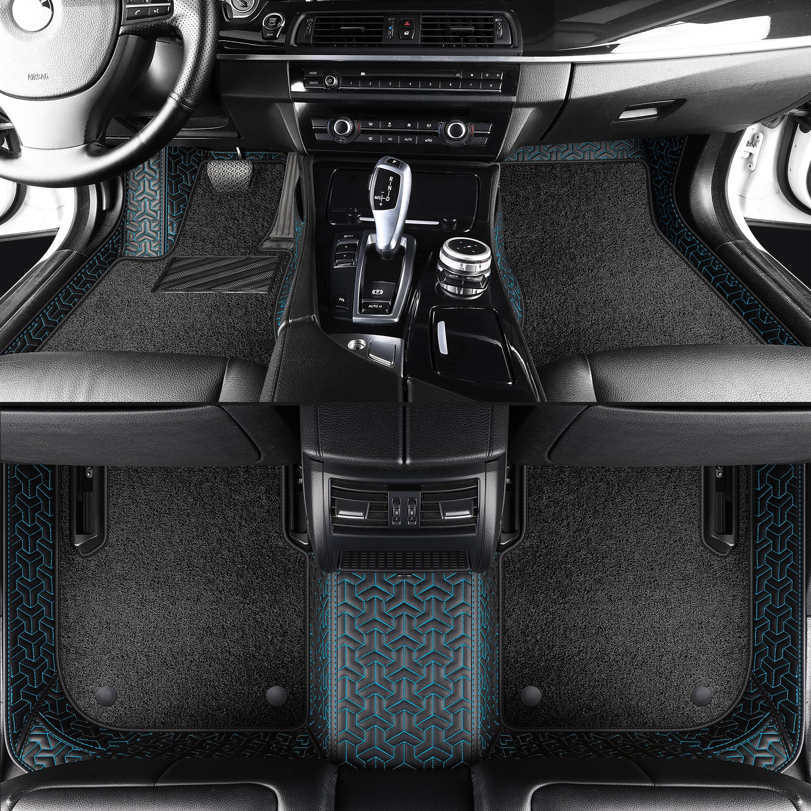 Luxury Car Floor Mats: Double-Layer Round Car Floor Mats (Polypropylene Loop Pile Carpets)