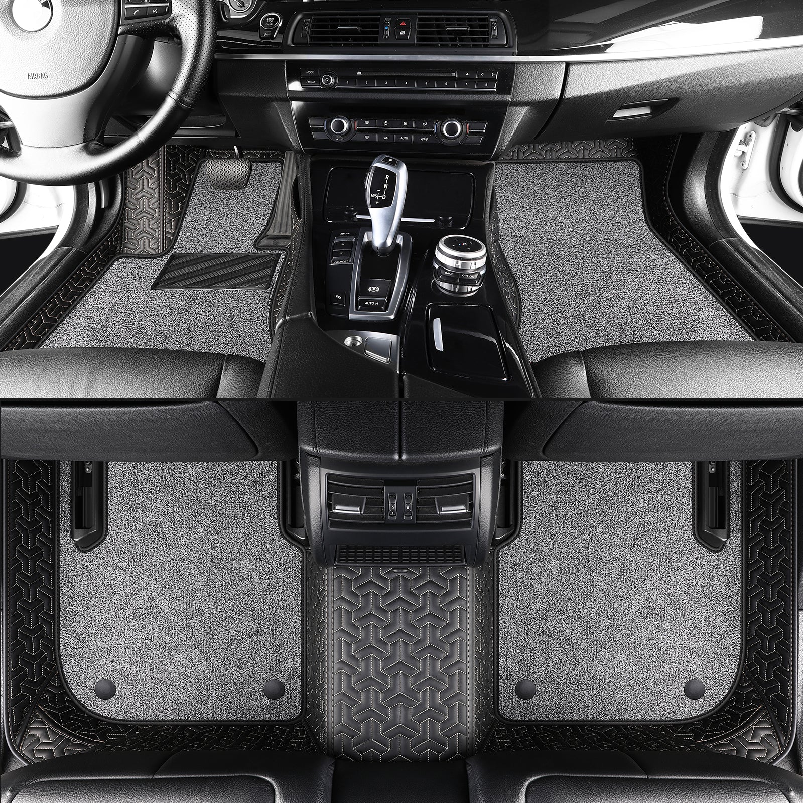 Luxury Car Floor Mats: Double-Layer Round Car Floor Mats (Polypropylene Loop Pile Carpets)