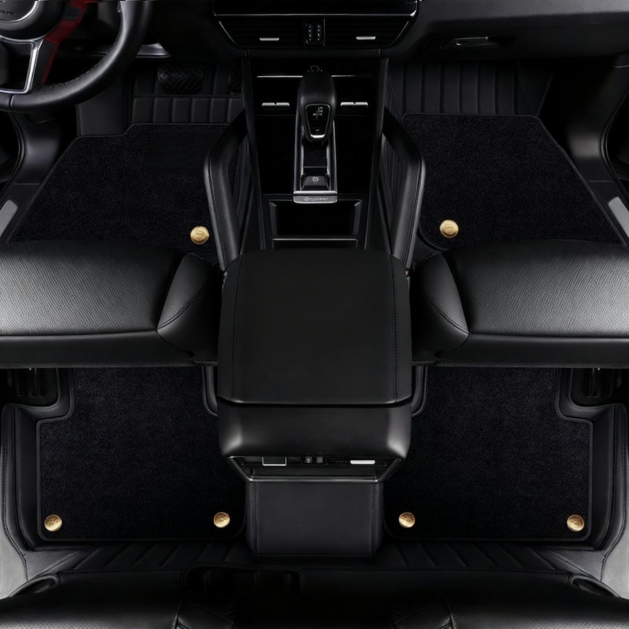 Custom Car Floor Mats with Logo, Stripe Pattern Full Coverage