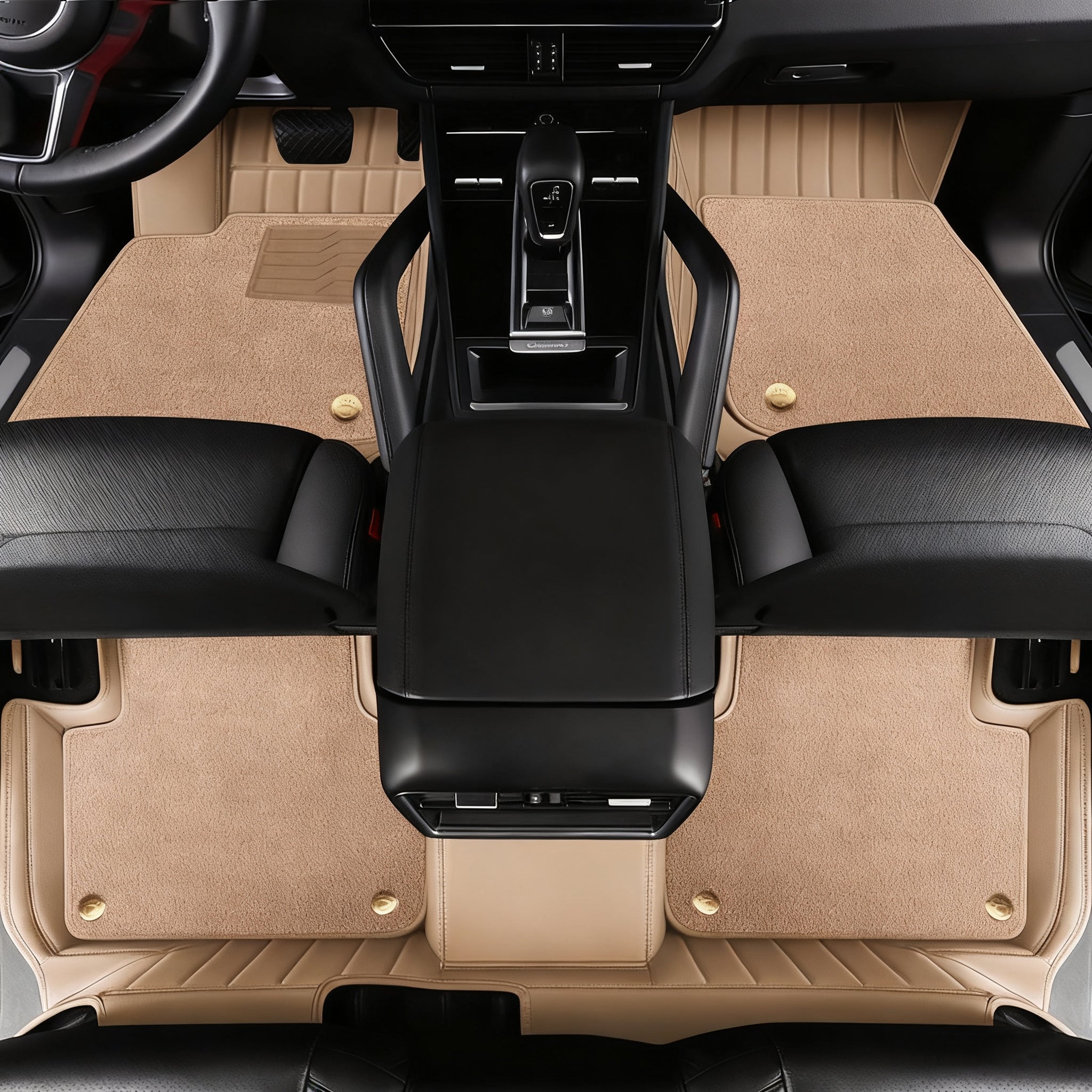 Custom Car Floor Mats with Logo, Stripe Pattern Full Coverage