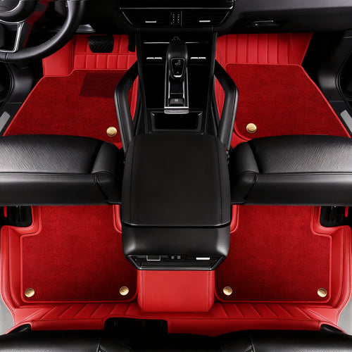 Custom Car Floor Mats with Logo, Stripe Pattern Full Coverage