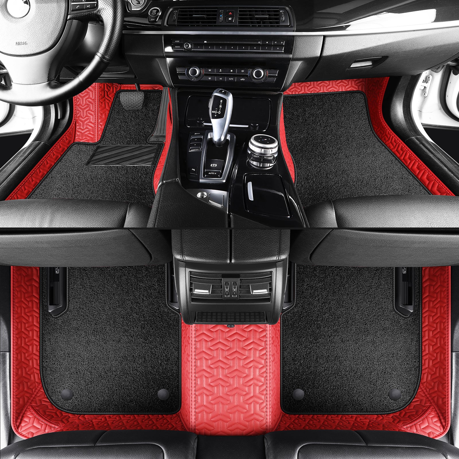 Luxury Car Floor Mats: Double-Layer Round Car Floor Mats (Polypropylene Loop Pile Carpets)