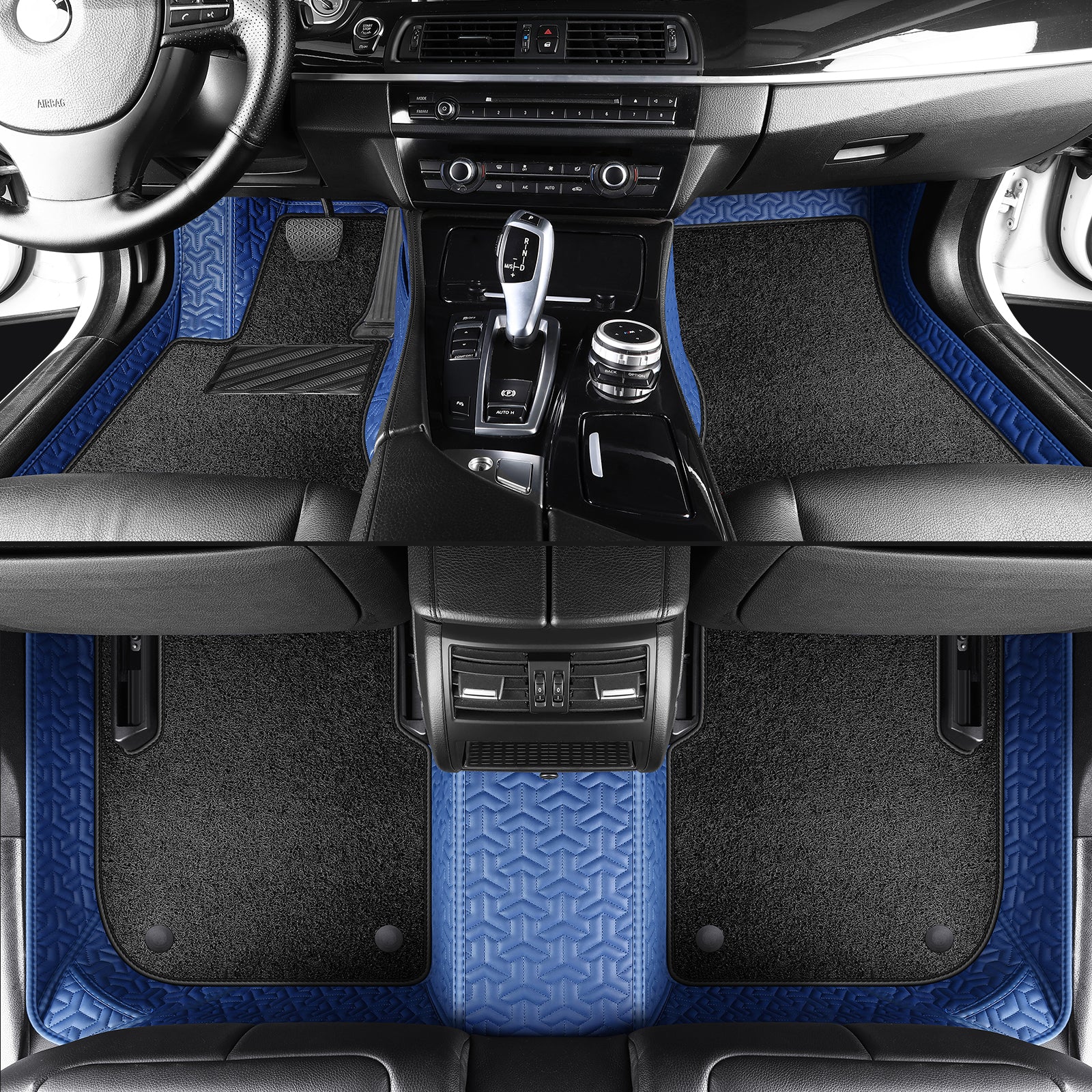 Luxury Car Floor Mats: Double-Layer Round Car Floor Mats (Polypropylene Loop Pile Carpets)