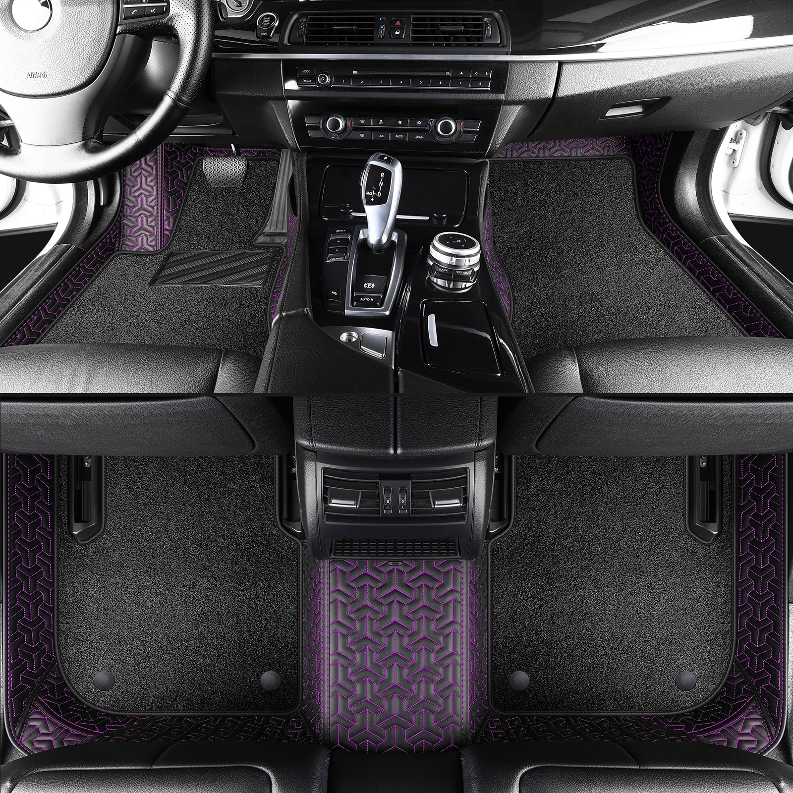Luxury Car Floor Mats: Double-Layer Round Car Floor Mats (Polypropylene Loop Pile Carpets)