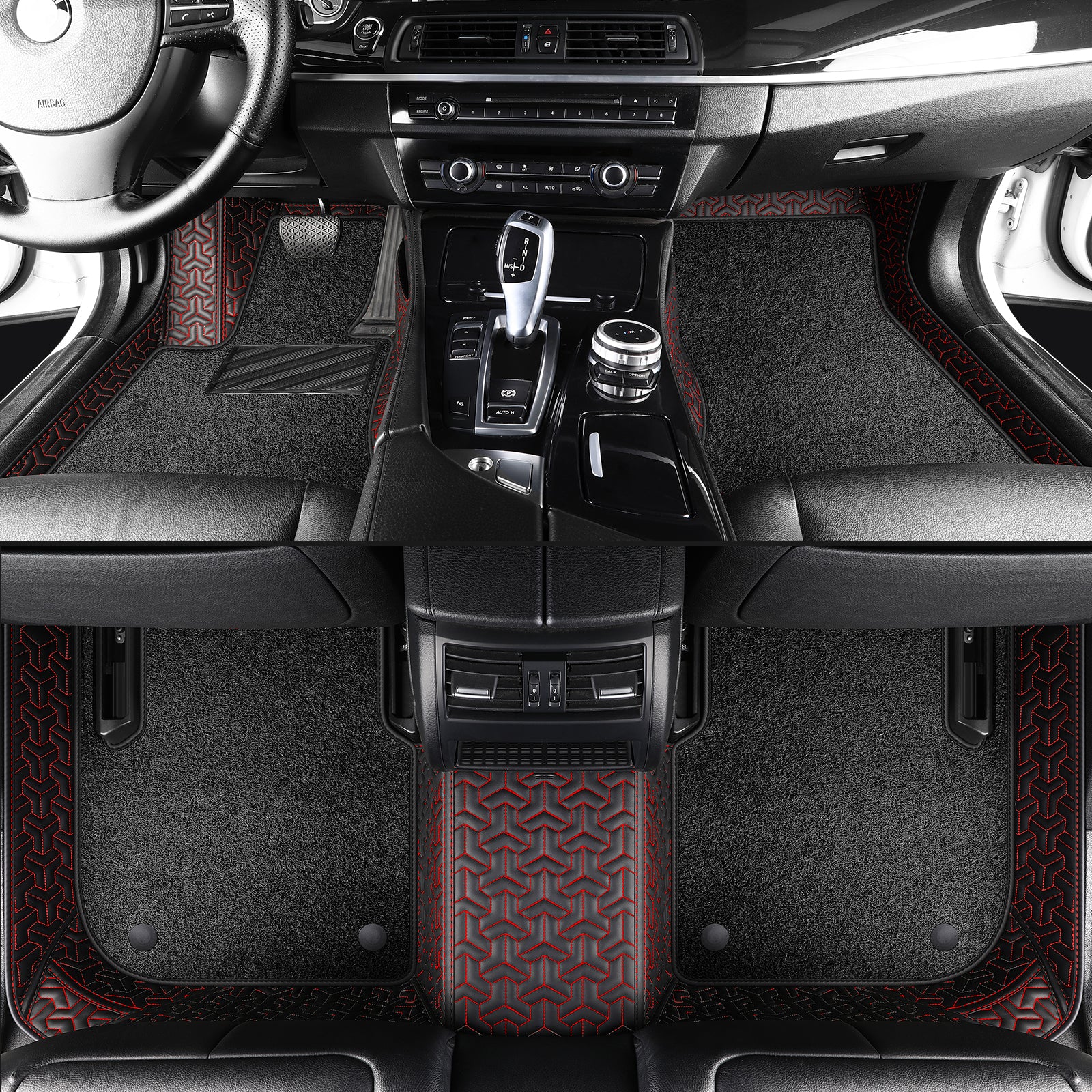 Luxury Car Floor Mats: Double-Layer Round Car Floor Mats (Polypropylene Loop Pile Carpets)