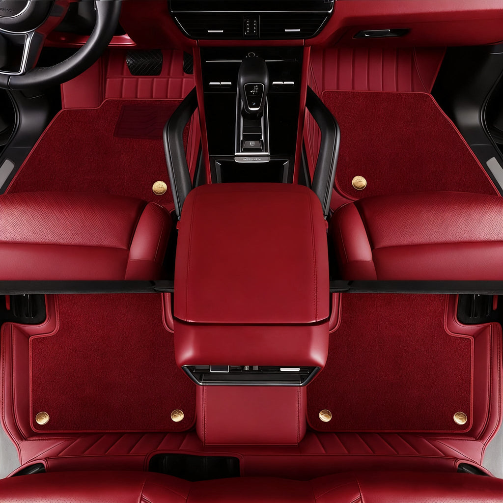 Custom Car Floor Mats with Logo, Stripe Pattern Full Coverage