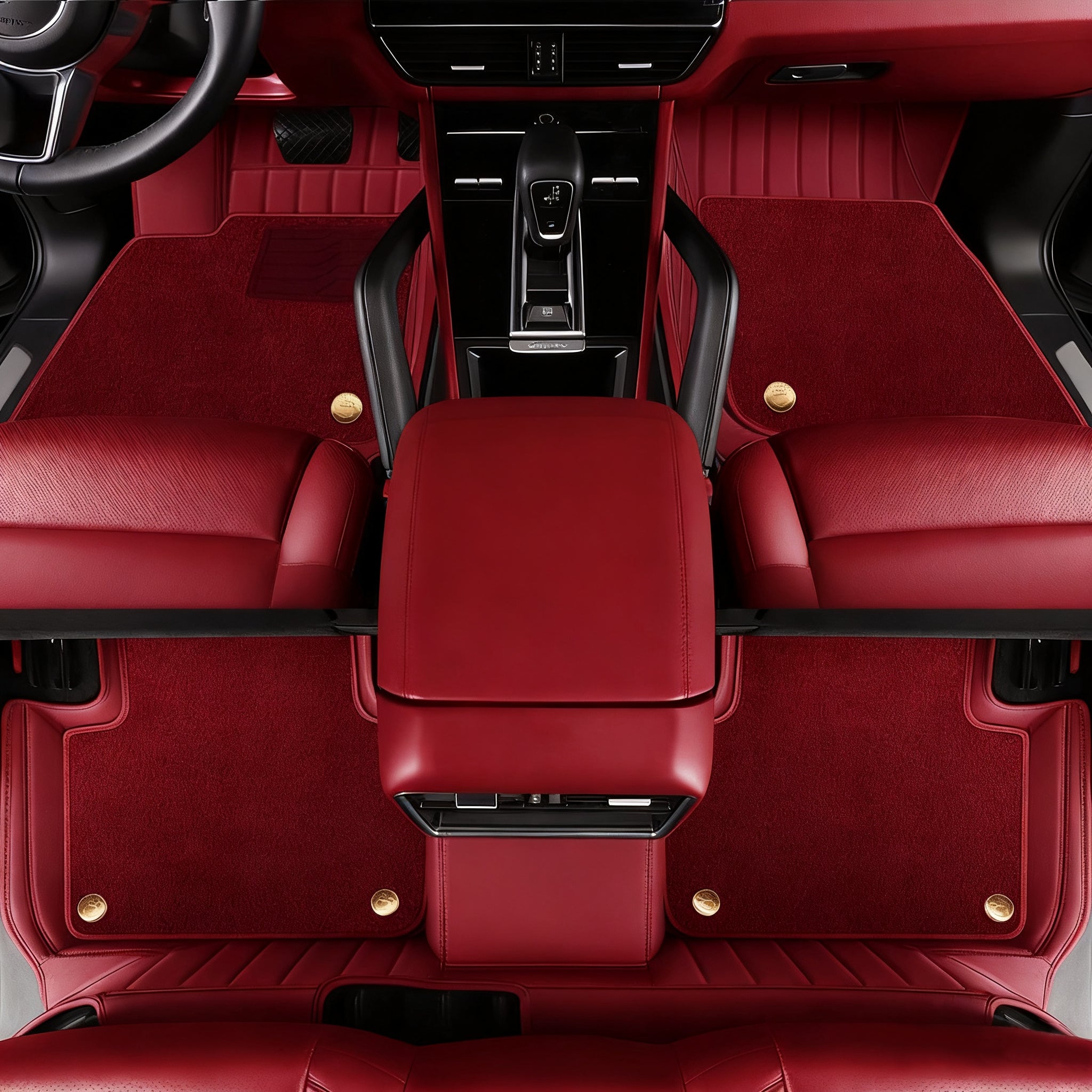 Custom Car Floor Mats with Logo, Stripe Pattern Full Coverage