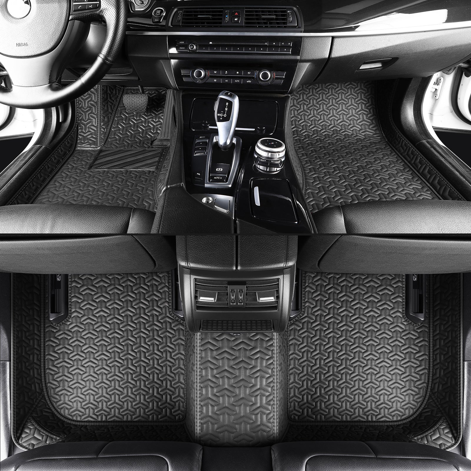 Car floor mats, waterproof, suitable for all weather conditions and seasons, with customizable logos