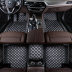 Car Floor Mats with Logo Classic Diamond Pattern Full Coverage Mats