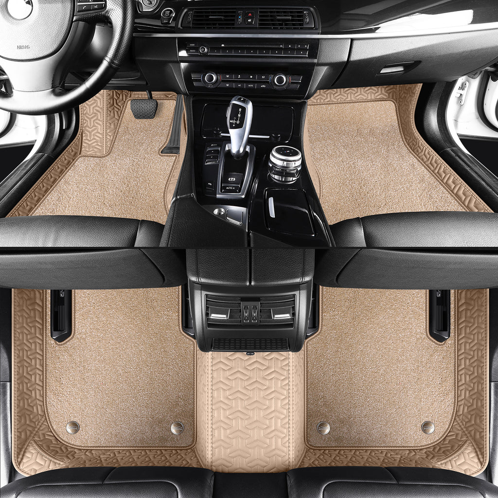 Luxury Custom Car Floor Mats With carpet All-Weather, All-Season With Logo