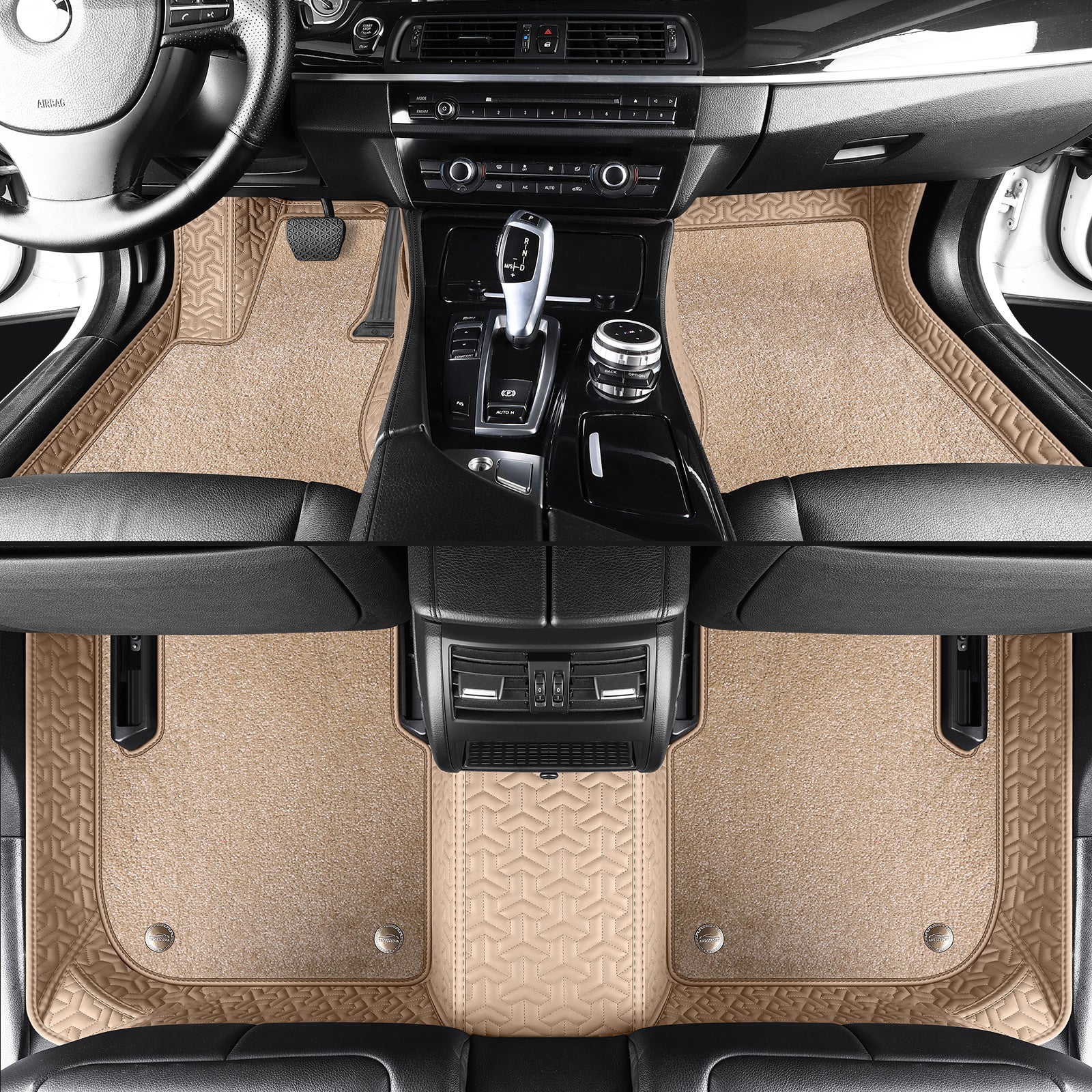 Luxury Custom Car Floor Mats With carpet All-Weather, All-Season With Logo