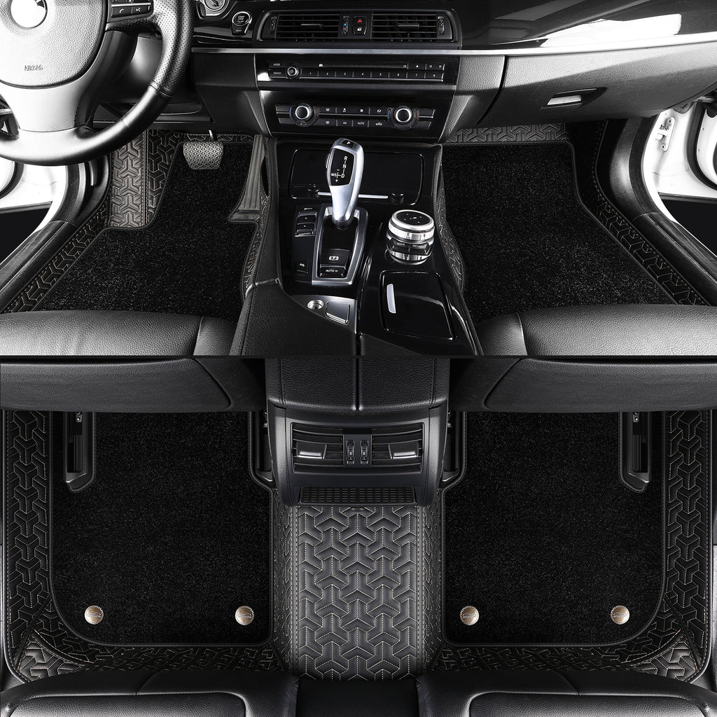 Luxury Custom Car Floor Mats With carpet All-Weather, All-Season With Logo