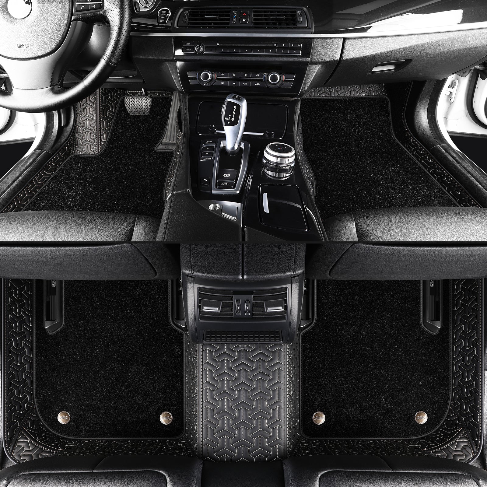 Luxury Custom Car Floor Mats With carpet All-Weather, All-Season With Logo