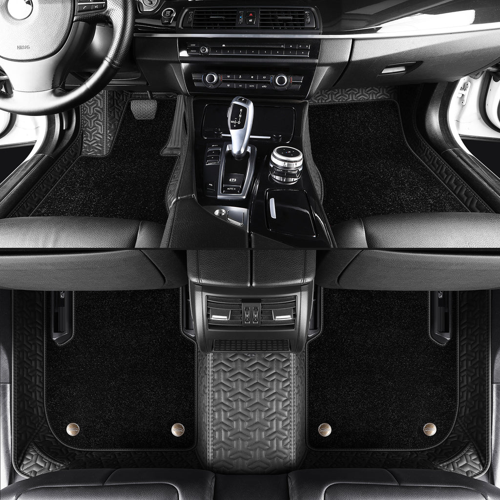 Luxury Custom Car Floor Mats With carpet All-Weather, All-Season With Logo