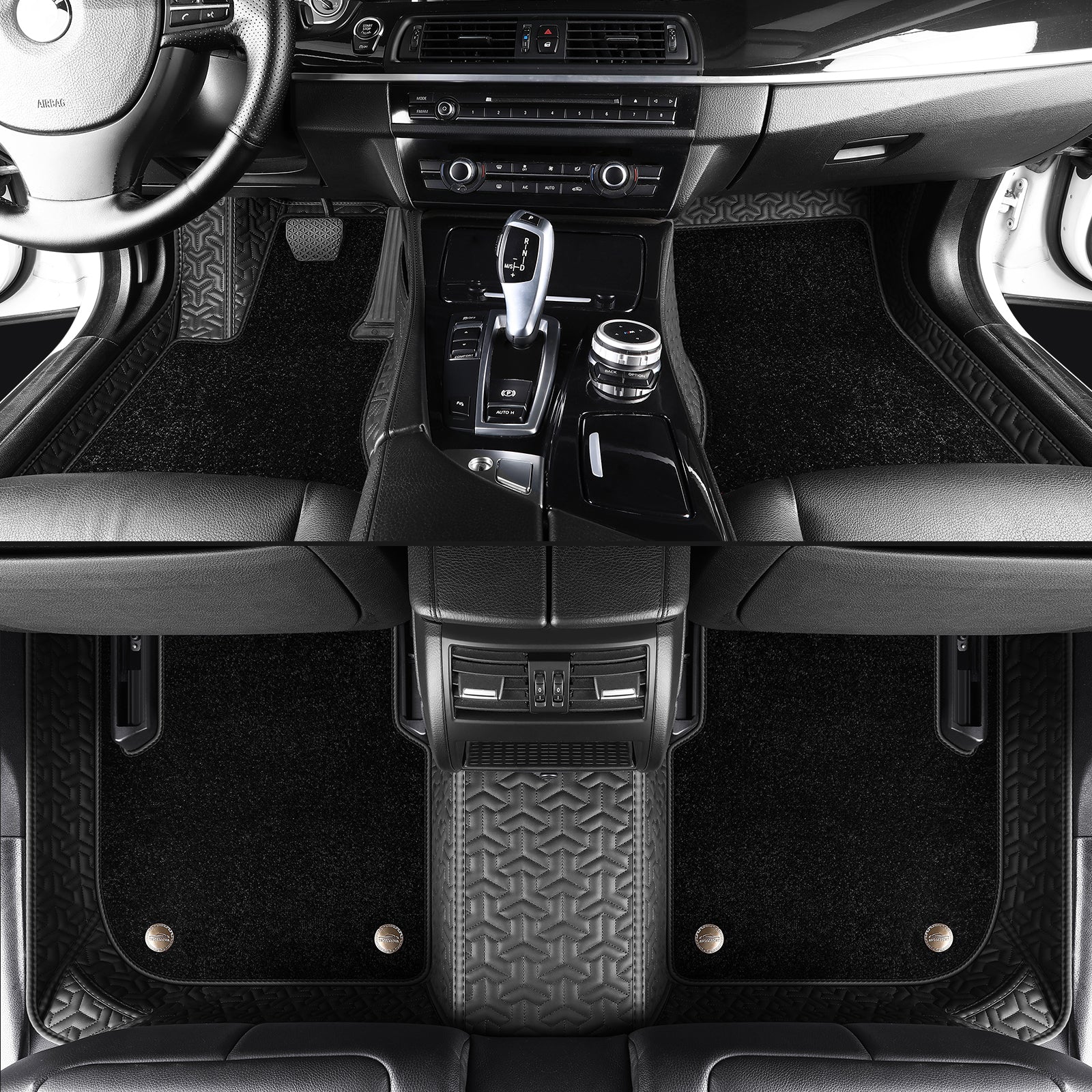 Luxury Custom Car Floor Mats With carpet All-Weather, All-Season With Logo
