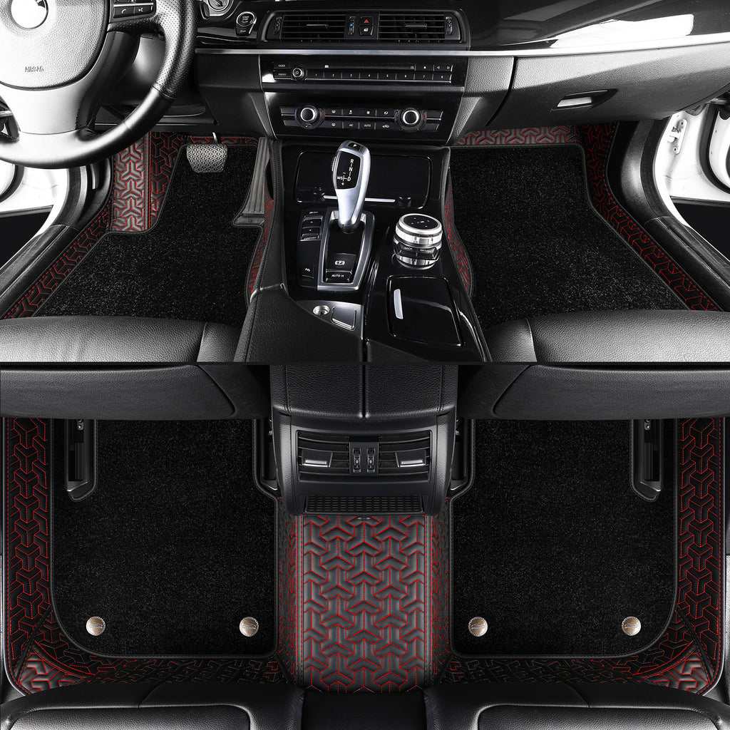 Luxury Custom Car Floor Mats With carpet All-Weather, All-Season With Logo