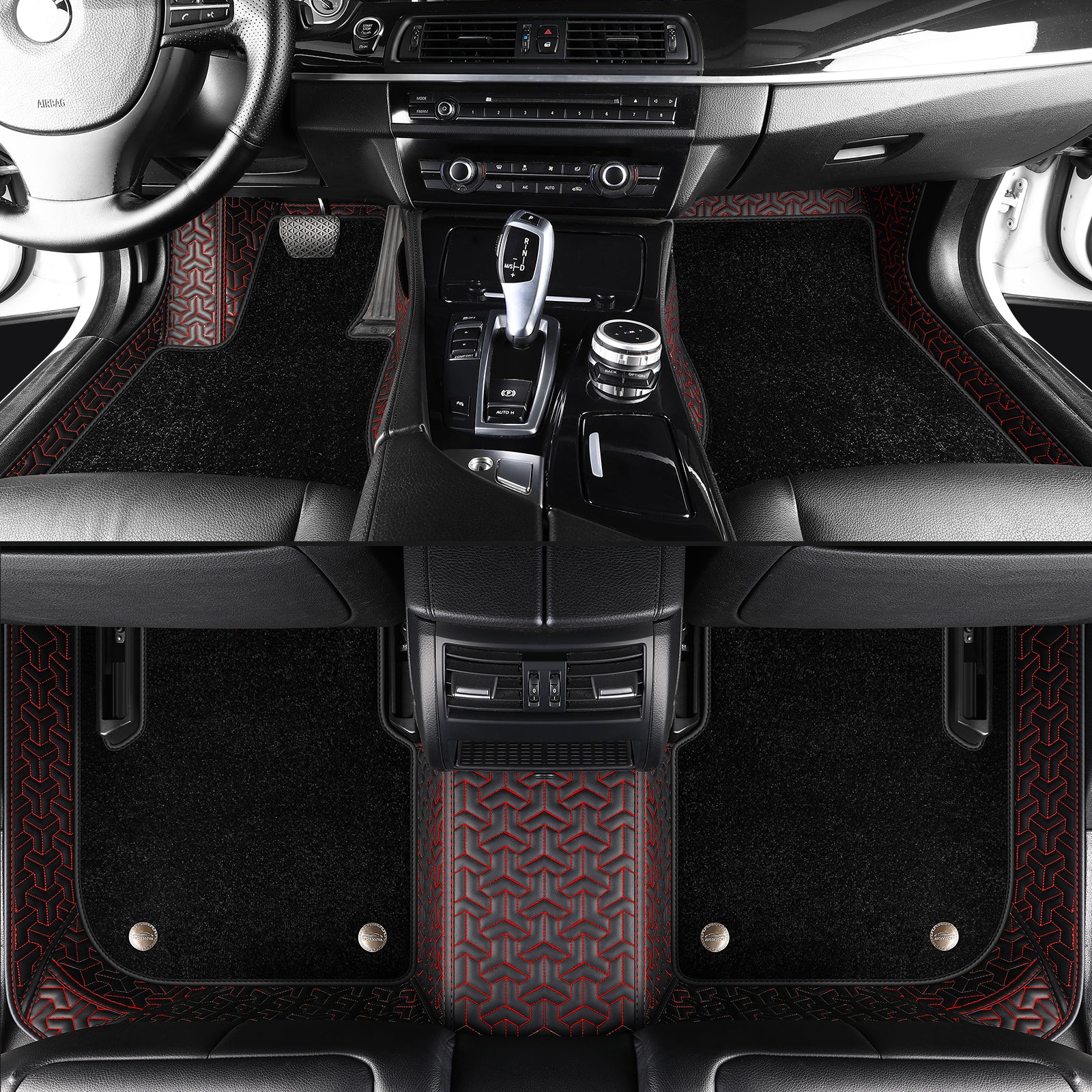 Luxury Custom Car Floor Mats With carpet All-Weather, All-Season With Logo