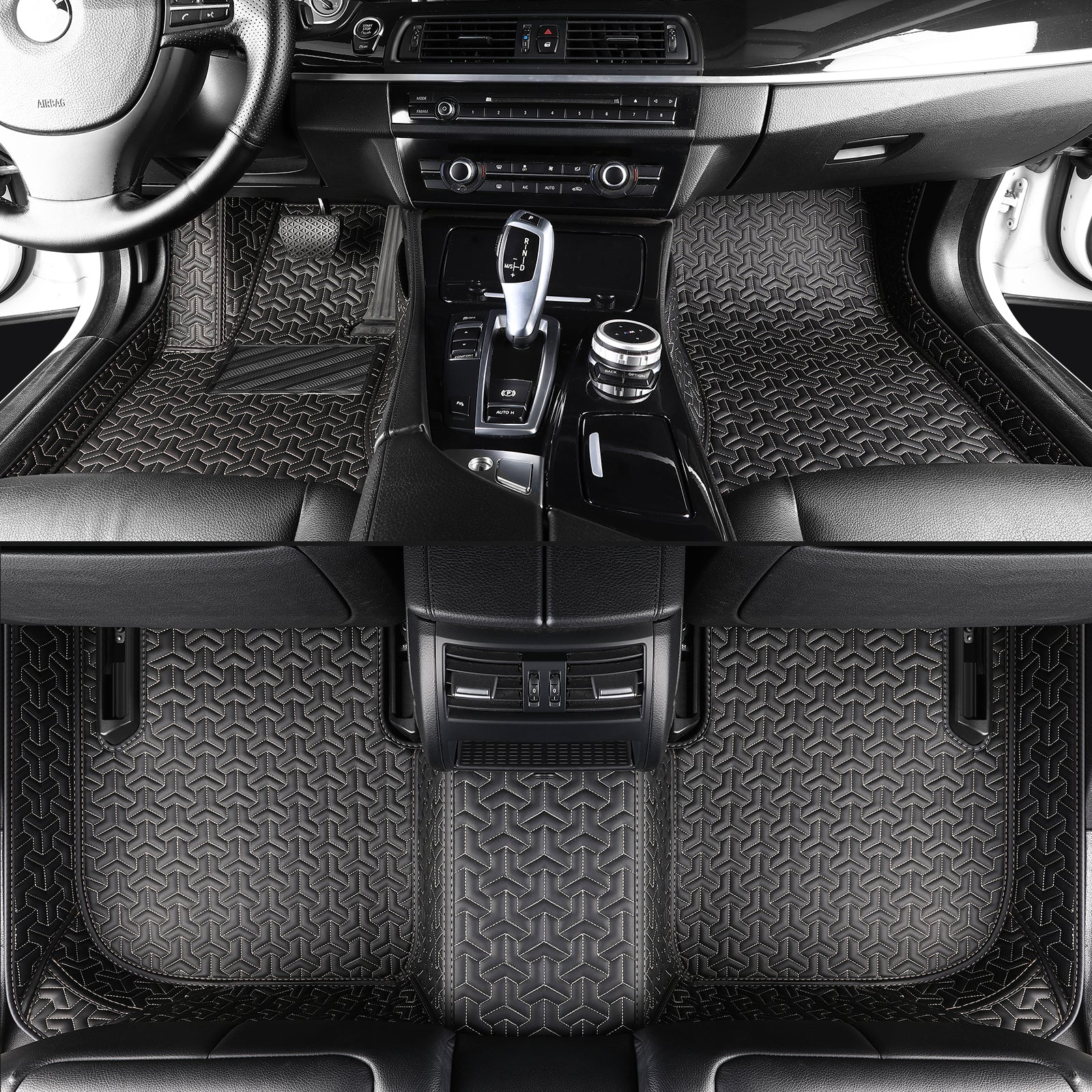Car floor mats, waterproof, suitable for all weather conditions and seasons, with customizable logos