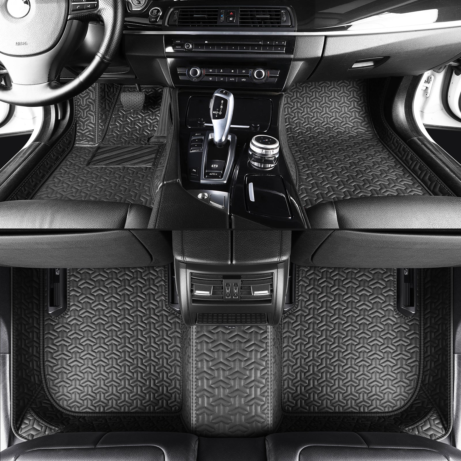 Car floor mats, waterproof, suitable for all weather conditions and seasons, with customizable logos