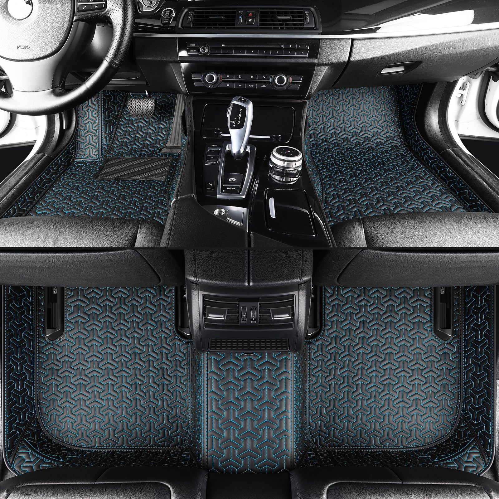 Car floor mats, waterproof, suitable for all weather conditions and seasons, with customizable logos