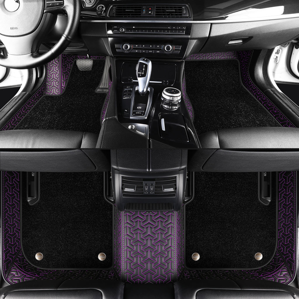 Luxury Custom Car Floor Mats With carpet All-Weather, All-Season With Logo
