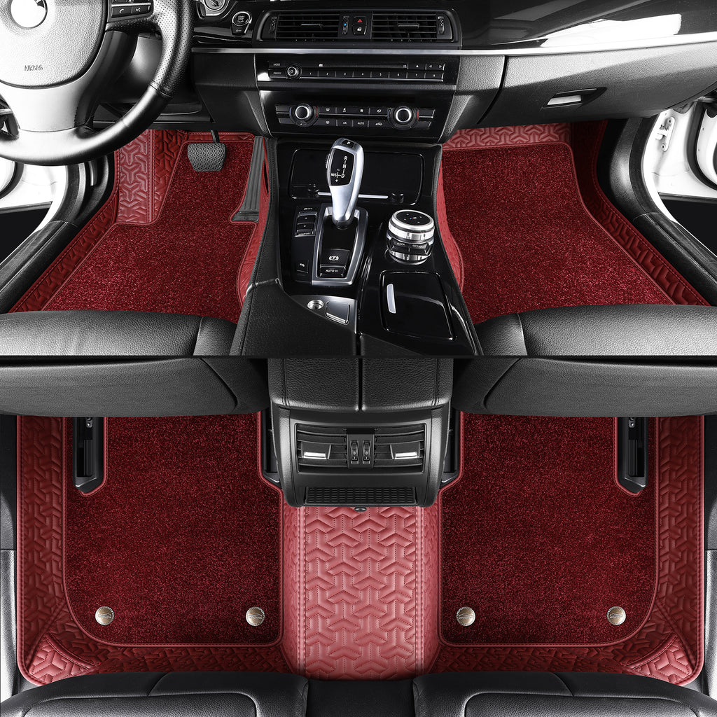 Luxury Custom Car Floor Mats With carpet All-Weather, All-Season With Logo