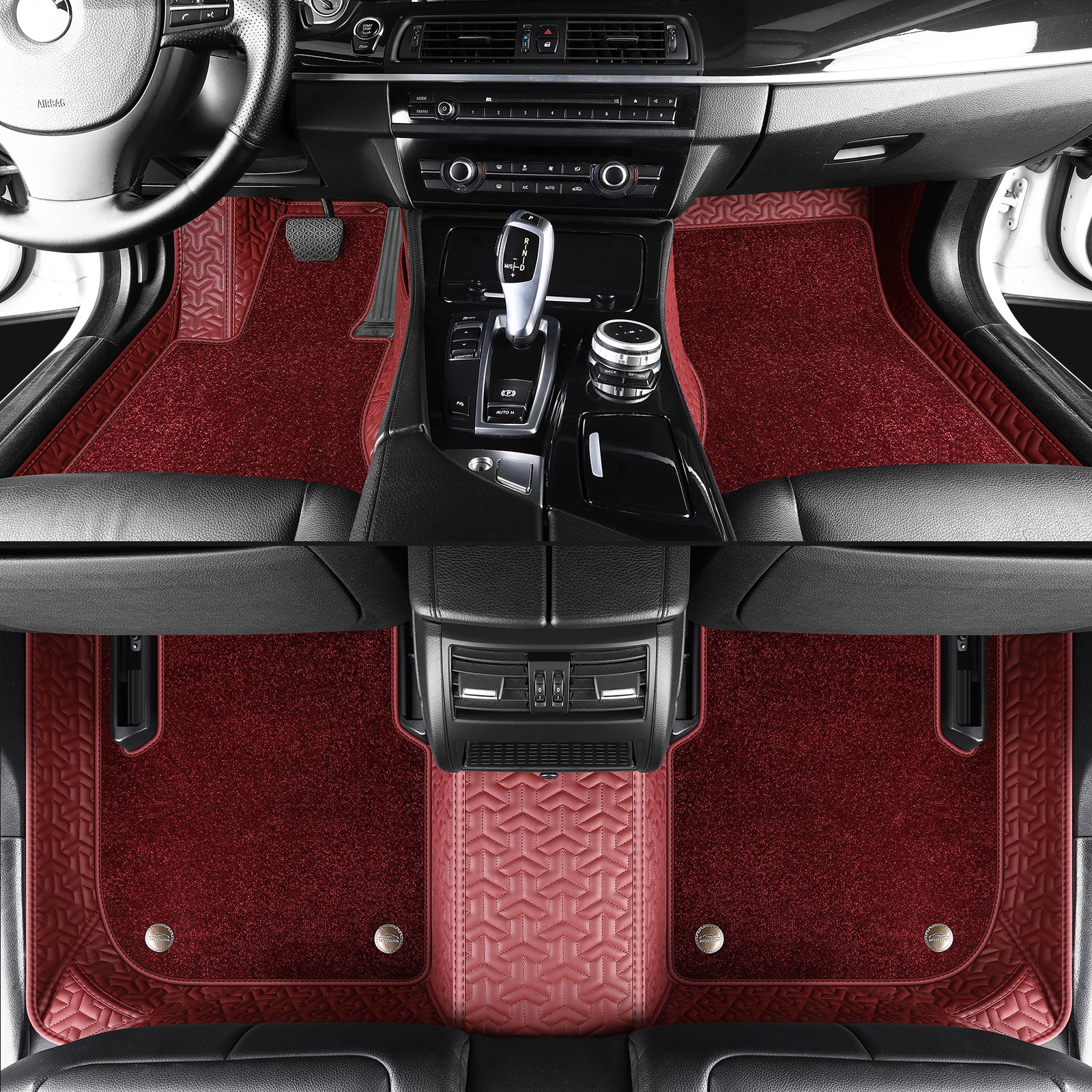 Luxury Custom Car Floor Mats With carpet All-Weather, All-Season With Logo