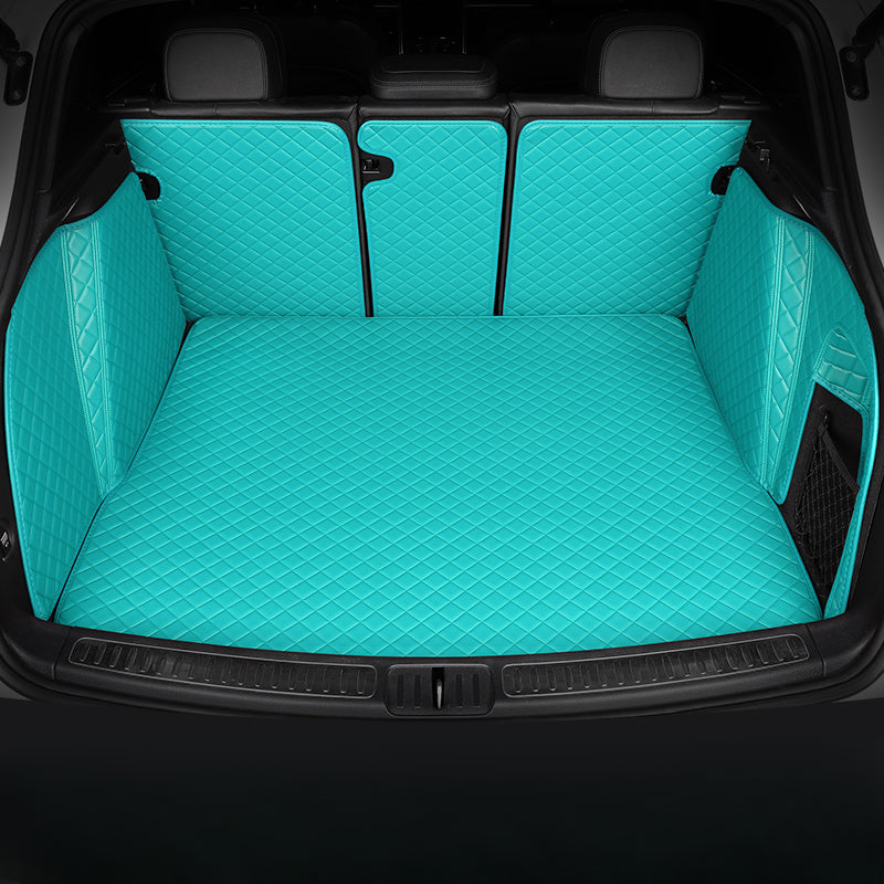 All-weather, waterproof custom trunk liners, cargo liners, and pet mats (with full Velcro coverage)