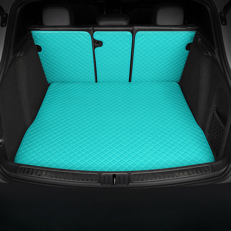 All-weather, waterproof custom trunk liners, cargo liners, and pet mats (with full Velcro coverage)