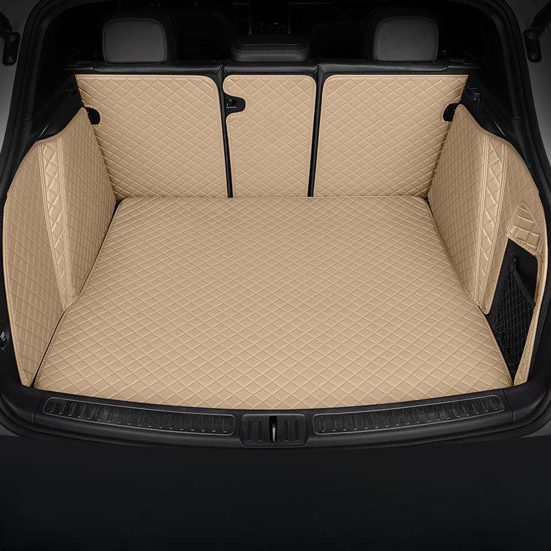 All-weather, waterproof custom trunk liners, cargo liners, and pet mats (with full Velcro coverage)