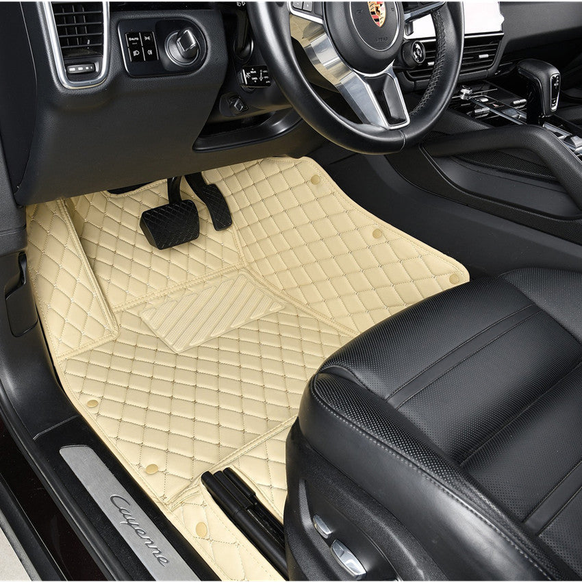Car floor mats, classic diamond pattern, customizable logo