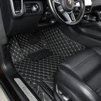 Car floor mats, classic diamond pattern, customizable logo