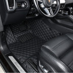 Car floor mats, classic diamond pattern, customizable logo