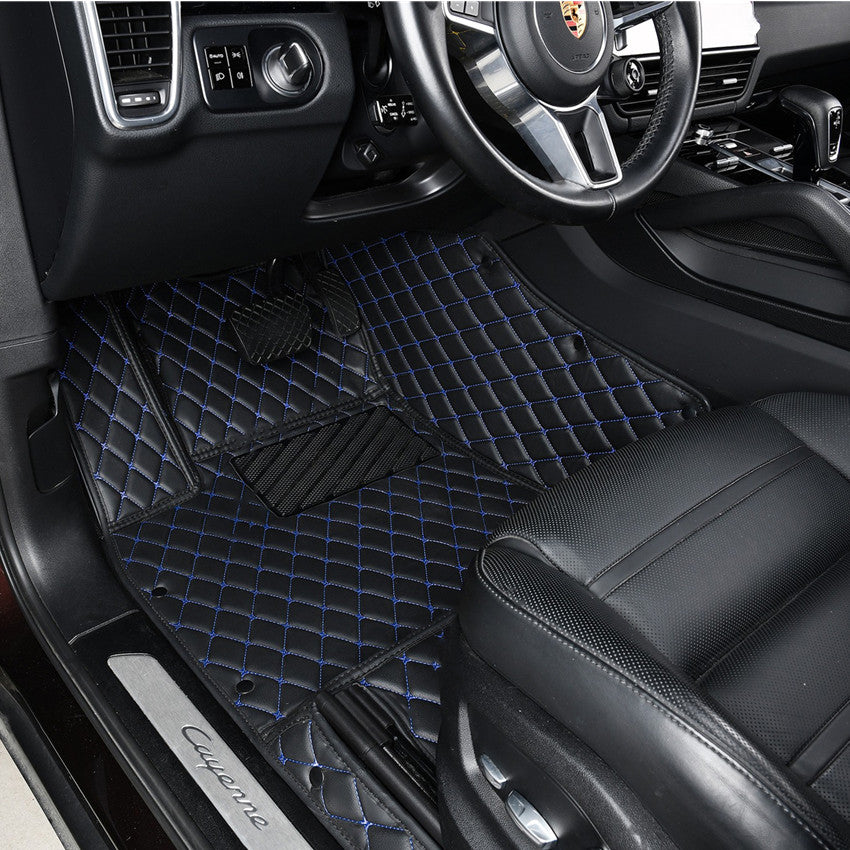 Car floor mats, classic diamond pattern, customizable logo