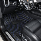 Car floor mats, classic diamond pattern, customizable logo