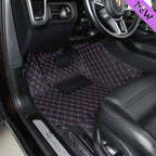 Car floor mats, classic diamond pattern, customizable logo