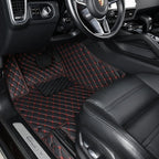 Car floor mats, classic diamond pattern, customizable logo