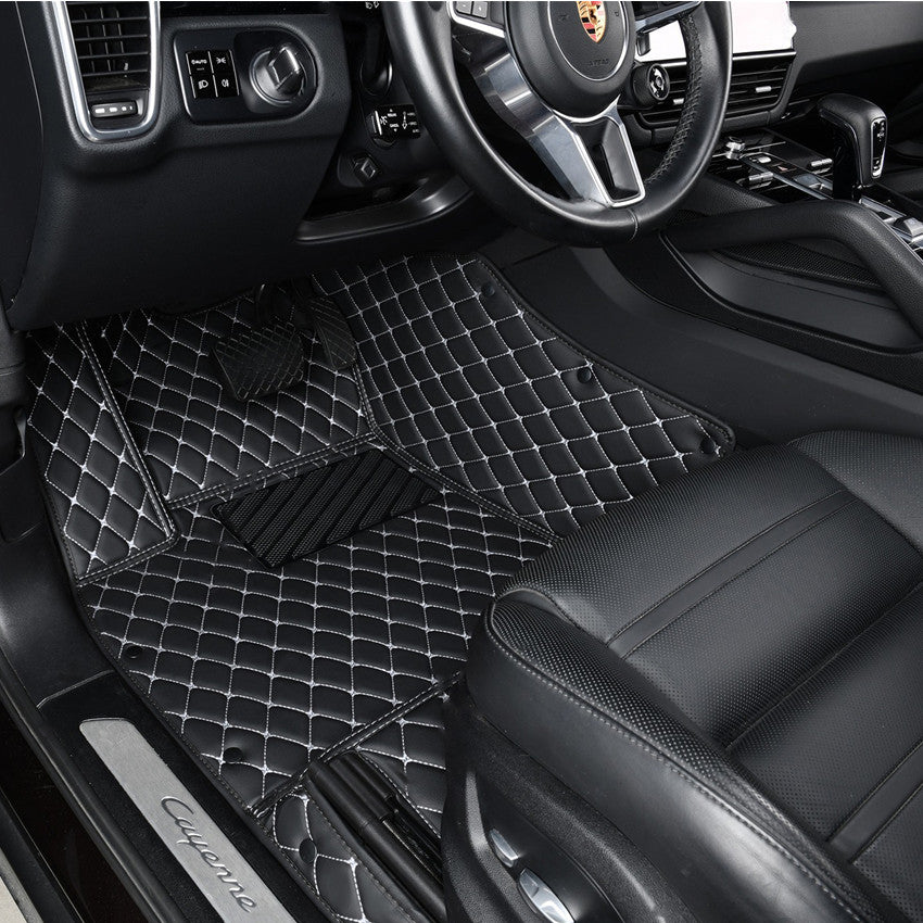 Car floor mats, classic diamond pattern, customizable logo