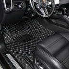 Car floor mats, classic diamond pattern, customizable logo