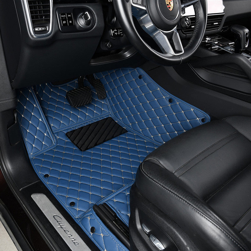 Car floor mats, classic diamond pattern, customizable logo