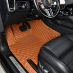 Car floor mats, classic diamond pattern, customizable logo
