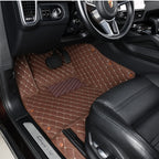 Car floor mats, classic diamond pattern, customizable logo