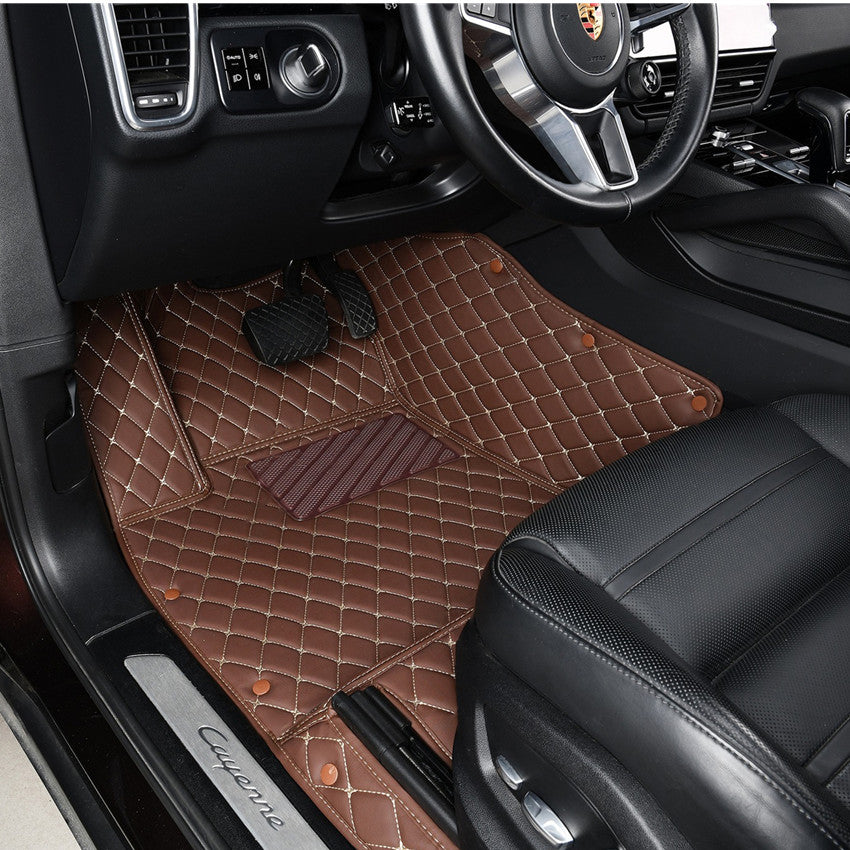 Car floor mats, classic diamond pattern, customizable logo