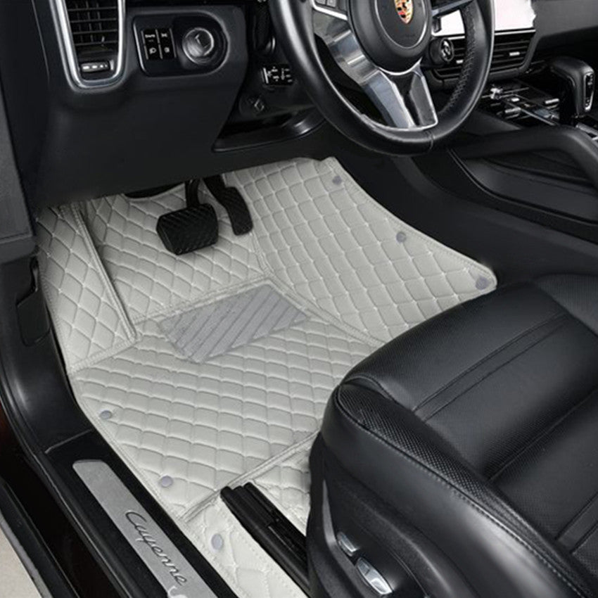 Car floor mats, classic diamond pattern, customizable logo
