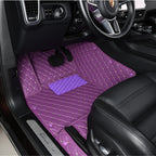 Car floor mats, classic diamond pattern, customizable logo