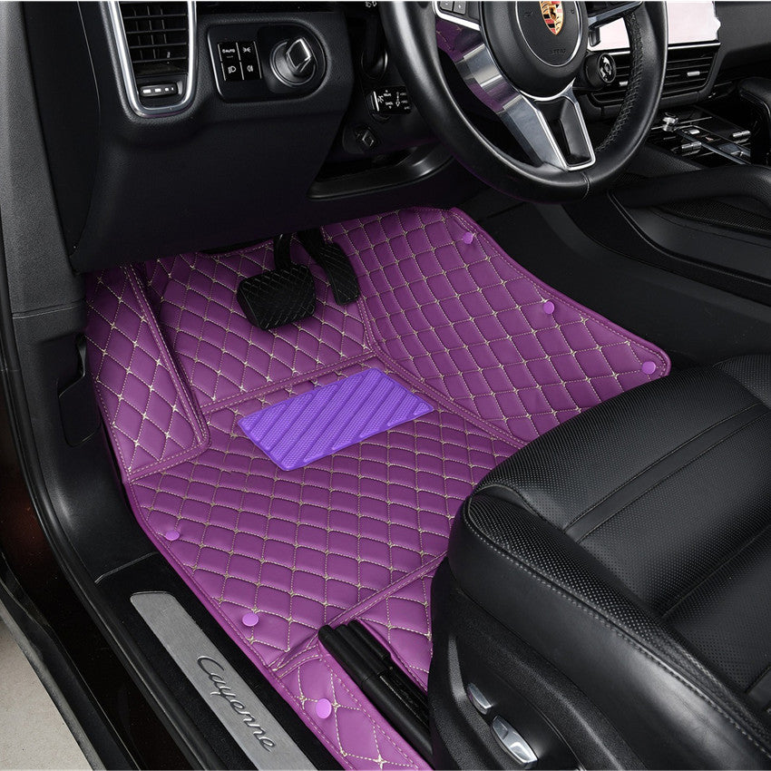 Car floor mats, classic diamond pattern, customizable logo
