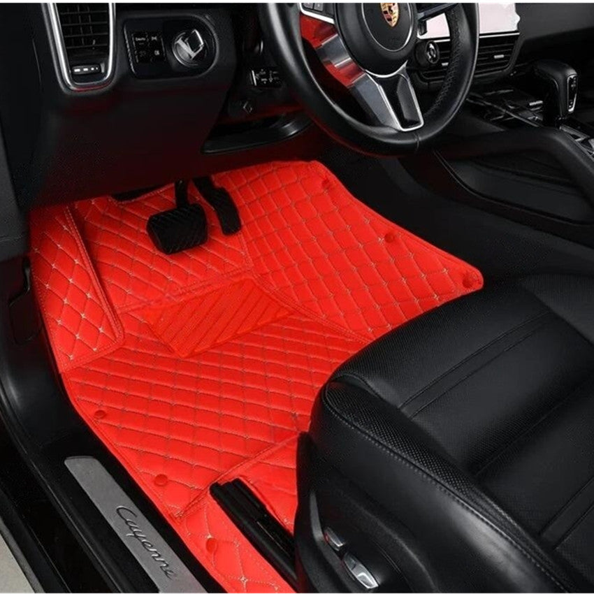 Car floor mats, classic diamond pattern, customizable logo