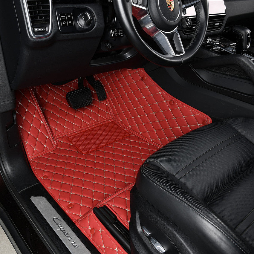 Car floor mats, classic diamond pattern, customizable logo